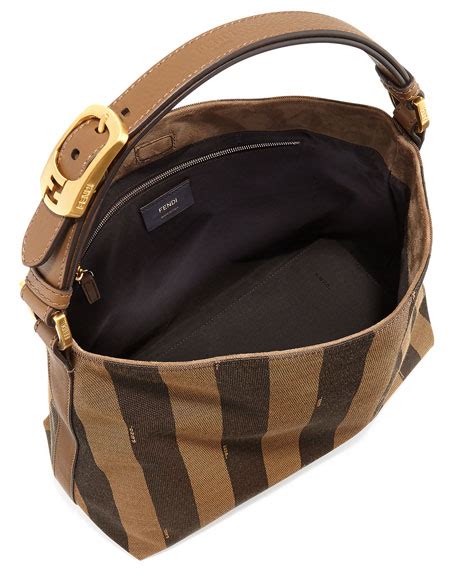 fendi large pequin hobo bag brown|Fendi hobo bag sale.